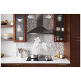 Whirlpool WVW53UC6HV Range Hood, 36 inch Exterior Width, Wall Mounted, 400 CFM, LED, Aluminum Mesh Filter, Black Stainless Steel colour