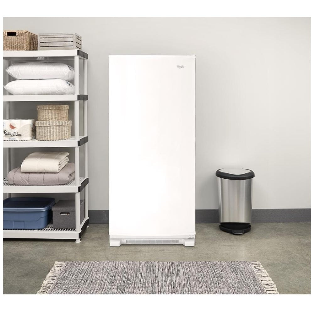 Whirlpool WZF34X18DW Upright Freezer, 30 inch Width, 18.0 cu. ft. Capacity, Frost Free, Reversible Door, White