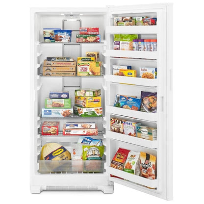 Whirlpool WZF34X18DW Upright Freezer, 30 inch Width, 18.0 cu. ft. Capacity, Frost Free, Reversible Door, White