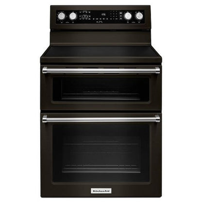 KitchenAid YKFED500EBS Electric Range, 30" Double Oven, Black Stainless Steel