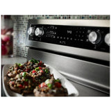 KitchenAid YKFED500ESS Electric Range, 6.7 cu. ft. Capacity, 30 inch Exterior Width, True Convection, 5 Burners, Self Clean, Double Oven, 3,200 W Highest Element, Stainless Steel colour