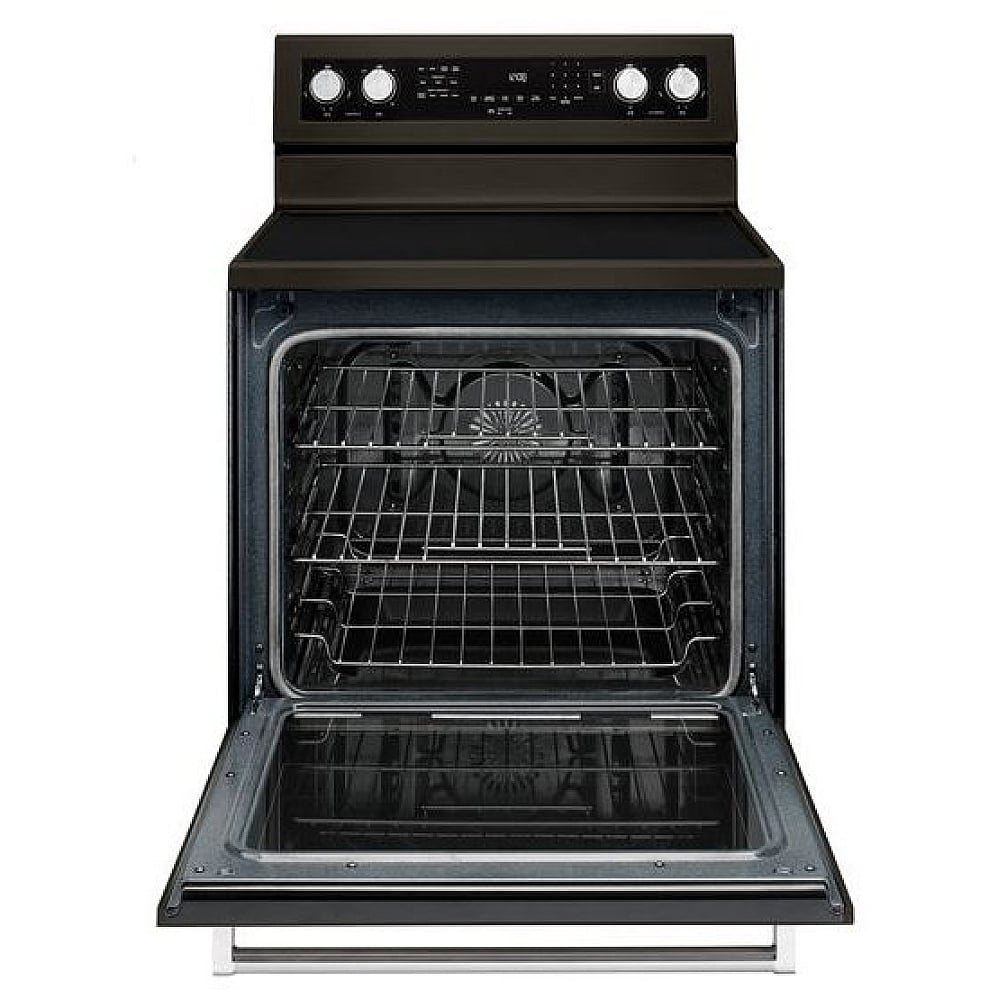 KitchenAid YKFEG500EBS Electric Range, 6.2 cu. ft. Capacity, 30 inch Exterior Width, True Convection, 5 Burners, Storage Drawer, Self Clean, 3,000 W Highest Element, Black Stainless Steel colour