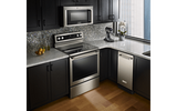KitchenAid YKFEG500EBS Electric Range, 6.2 cu. ft. Capacity, 30 inch Exterior Width, True Convection, 5 Burners, Storage Drawer, Self Clean, 3,000 W Highest Element, Black Stainless Steel colour