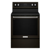 KitchenAid YKFEG500EBS Electric Range, 6.2 cu. ft. Capacity, 30 inch Exterior Width, True Convection, 5 Burners, Storage Drawer, Self Clean, 3,000 W Highest Element, Black Stainless Steel colour