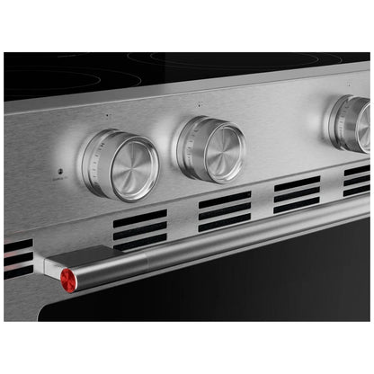 KitchenAid YKFES530SPS 电炉，5.3 立方英尺容量，30 英寸外部宽度，对流，5 个燃烧器，储物抽屉，空气炸锅，3,000 瓦最高燃烧器元件，防指纹不锈钢颜色，Even-Heat™，PrintShield™ 表面处理