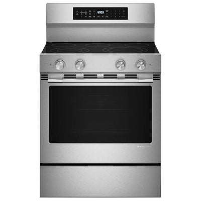 KitchenAid YKFES530SPS 电炉，5.3 立方英尺容量，30 英寸外部宽度，对流，5 个燃烧器，储物抽屉，空气炸锅，3,000 瓦最高燃烧器元件，防指纹不锈钢颜色，Even-Heat™，PrintShield™ 表面处理