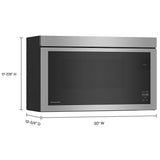 KitchenAid YKMMF330PPS Over the Range Microwave, 30 inch Exterior Width, 1.1 cu. ft. Capacity, 400 CFM, 1,000 W Watts, LED, Stainless Steel colour