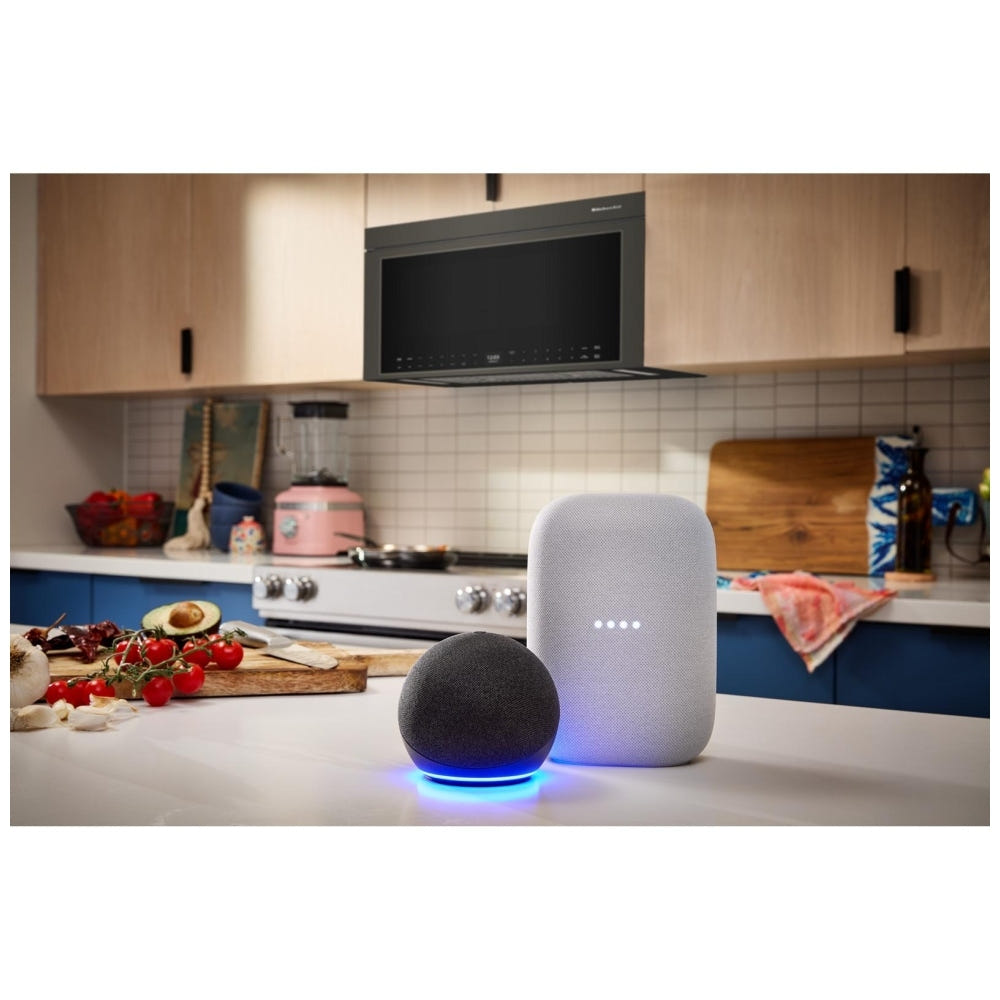 KitchenAid YKMMF530PBE Over the Range Microwave, 30 inch Exterior Width, 1.1 cu. ft. Capacity, 400 CFM, Convection, 1,500 W Watts, Stainless Steel Interior, LED, Black Ore colour