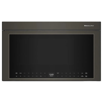 KitchenAid YKMMF530PBE Over the Range Microwave, 30 inch Exterior Width, 1.1 cu. ft. Capacity, 400 CFM, Convection, 1,500 W Watts, Stainless Steel Interior, LED, Black Ore colour
