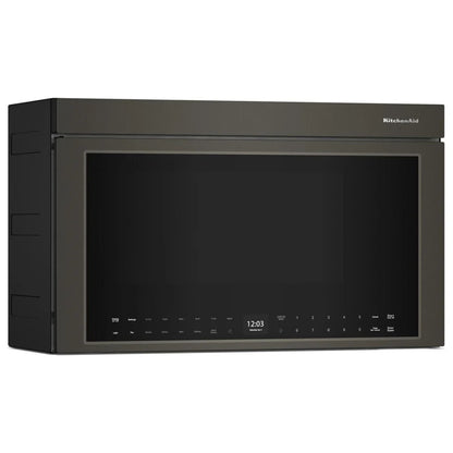 KitchenAid YKMMF530PBE Over the Range Microwave, 30 inch Exterior Width, 1.1 cu. ft. Capacity, 400 CFM, Convection, 1,500 W Watts, Stainless Steel Interior, LED, Black Ore colour
