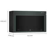 KitchenAid YKMMF530PJP Over the Range Microwave, 30 inch Exterior Width, 1.1 cu. ft. Capacity, 400 CFM, Convection, 1,500 W Watts, Stainless Steel Interior, LED, Juniper colour