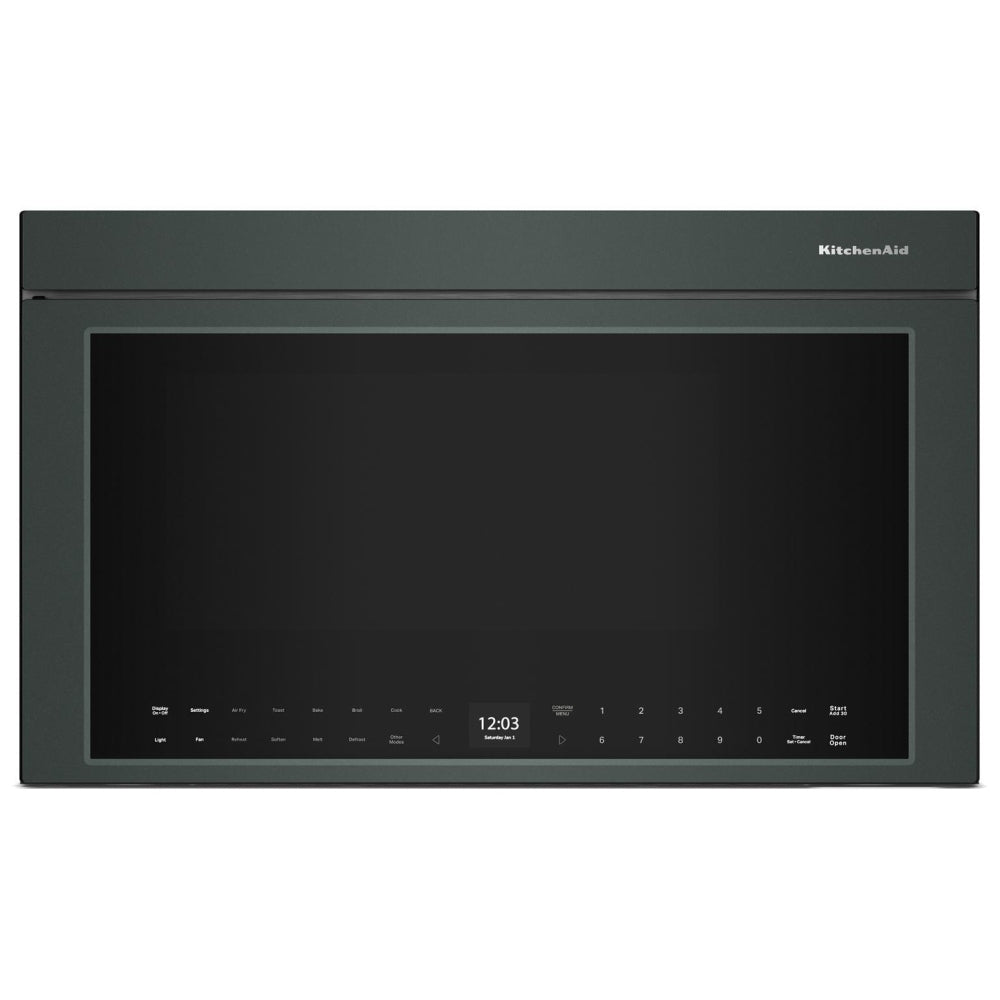 KitchenAid YKMMF530PJP Over the Range Microwave, 30 inch Exterior Width, 1.1 cu. ft. Capacity, 400 CFM, Convection, 1,500 W Watts, Stainless Steel Interior, LED, Juniper colour
