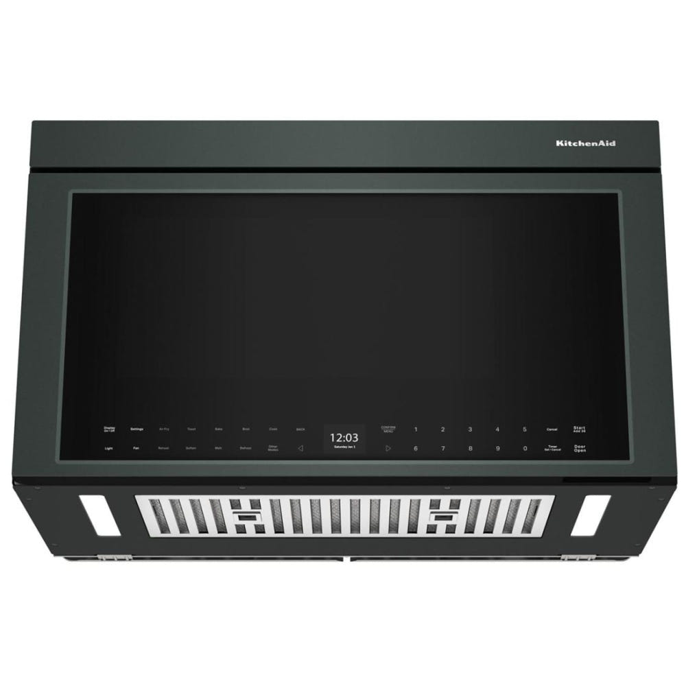 KitchenAid YKMMF530PJP Over the Range Microwave, 30 inch Exterior Width, 1.1 cu. ft. Capacity, 400 CFM, Convection, 1,500 W Watts, Stainless Steel Interior, LED, Juniper colour