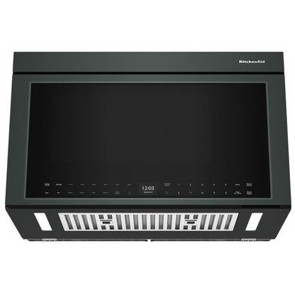 KitchenAid YKMMF530PJP Over the Range Microwave, 30 inch Exterior Width, 1.1 cu. ft. Capacity, 400 CFM, Convection, 1,500 W Watts, Stainless Steel Interior, LED, Juniper colour