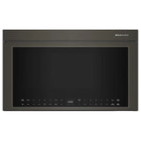 KitchenAid YKMMF730PBE Over the Range Microwave, 30 inch Exterior Width, 1.1 cu. ft. Capacity, 400 CFM, Convection, 1,500 W Watts, Stainless Steel Interior, LED, Black Ore colour