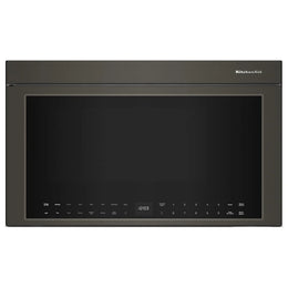 KitchenAid YKMMF730PBE Over the Range Microwave, 30 inch Exterior Width, 1.1 cu. ft. Capacity, 400 CFM, Convection, 1,500 W Watts, Stainless Steel Interior, LED, Black Ore colour