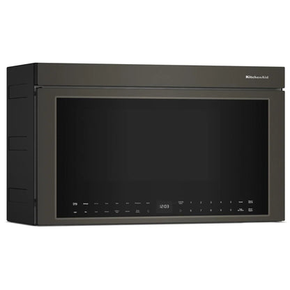 KitchenAid YKMMF730PBE Over the Range Microwave, 30 inch Exterior Width, 1.1 cu. ft. Capacity, 400 CFM, Convection, 1,500 W Watts, Stainless Steel Interior, LED, Black Ore colour