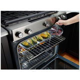 KitchenAid YKSDB900ESS Dual Fuel Range, 7.1 cu. ft. Capacity, 30 inch Exterior Width, True Convection, 5 Burners, Oven Drawer, Self Clean, Stainless Steel colour