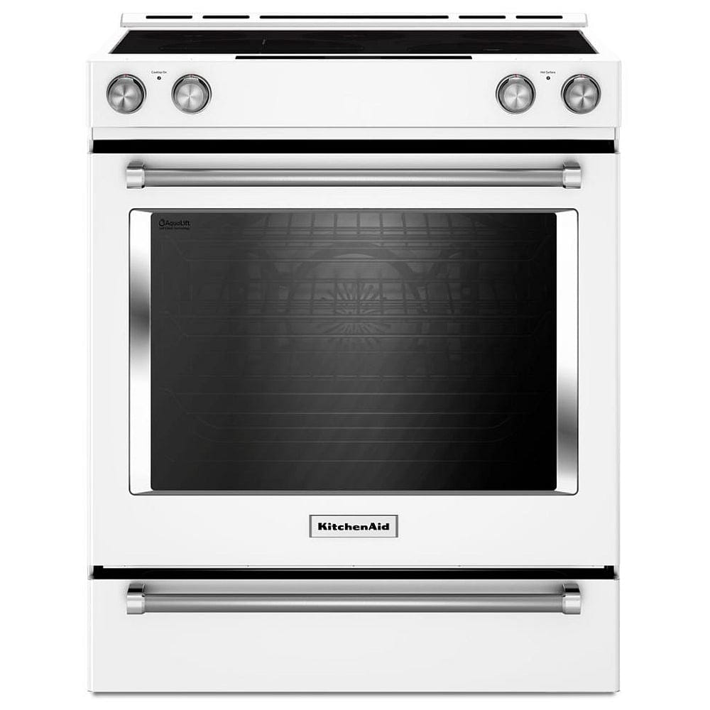 KitchenAid YKSEB900EWH Electric Range | 30" | 7.1 cu ft | Even-Heat True Convection