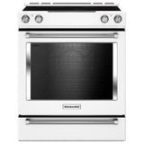KitchenAid YKSEB900EWH Electric Range | 30" | 7.1 cu ft | Even-Heat True Convection