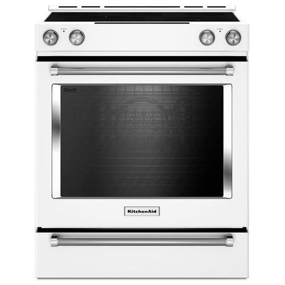 KitchenAid YKSEB900EWH Electric Range | 30" | 7.1 cu ft | Even-Heat True Convection