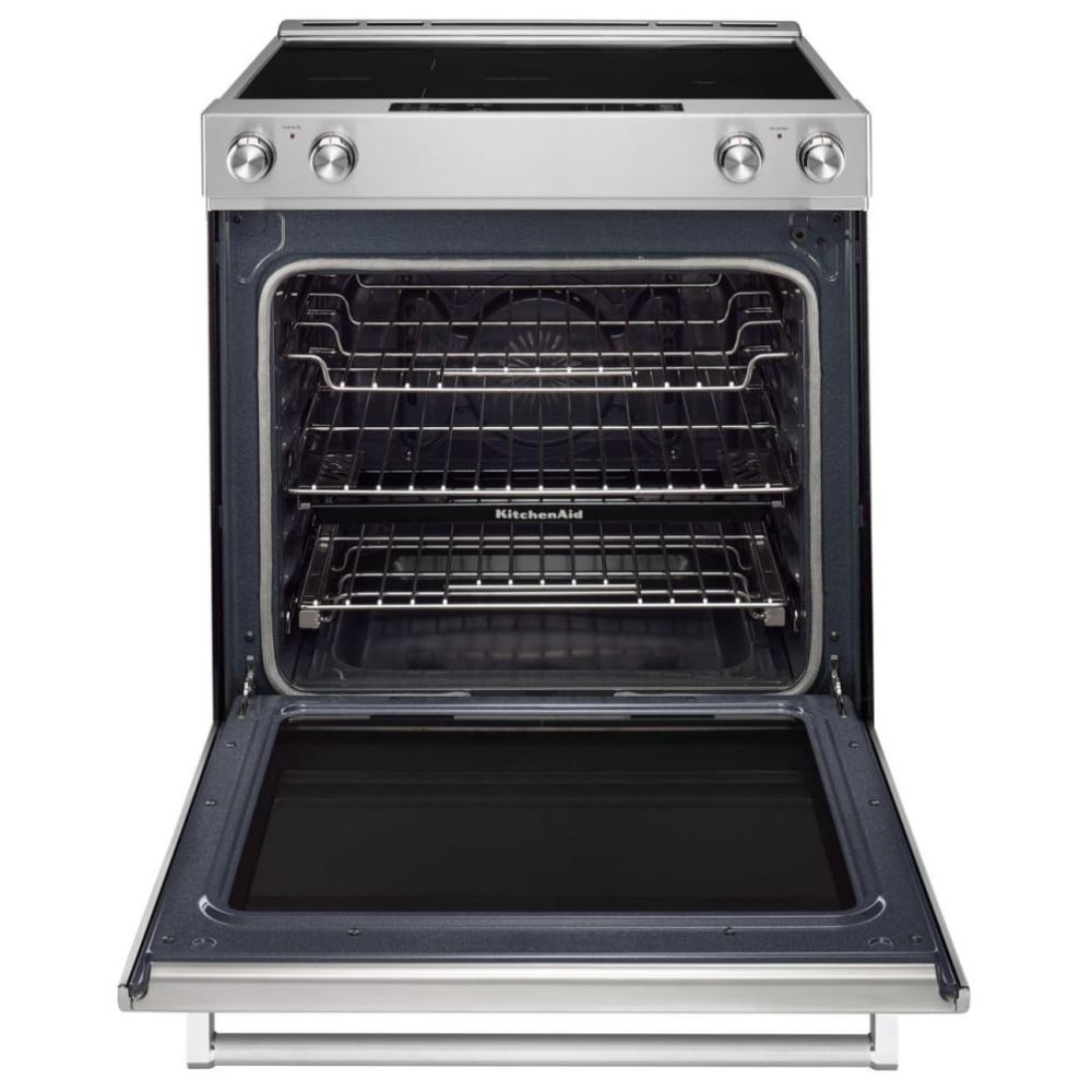 KitchenAid YKSEB900EWH Electric Range | 30" | 7.1 cu ft | Even-Heat True Convection