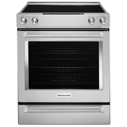KitchenAid YKSEB900EWH Electric Range | 30" | 7.1 cu ft | Even-Heat True Convection