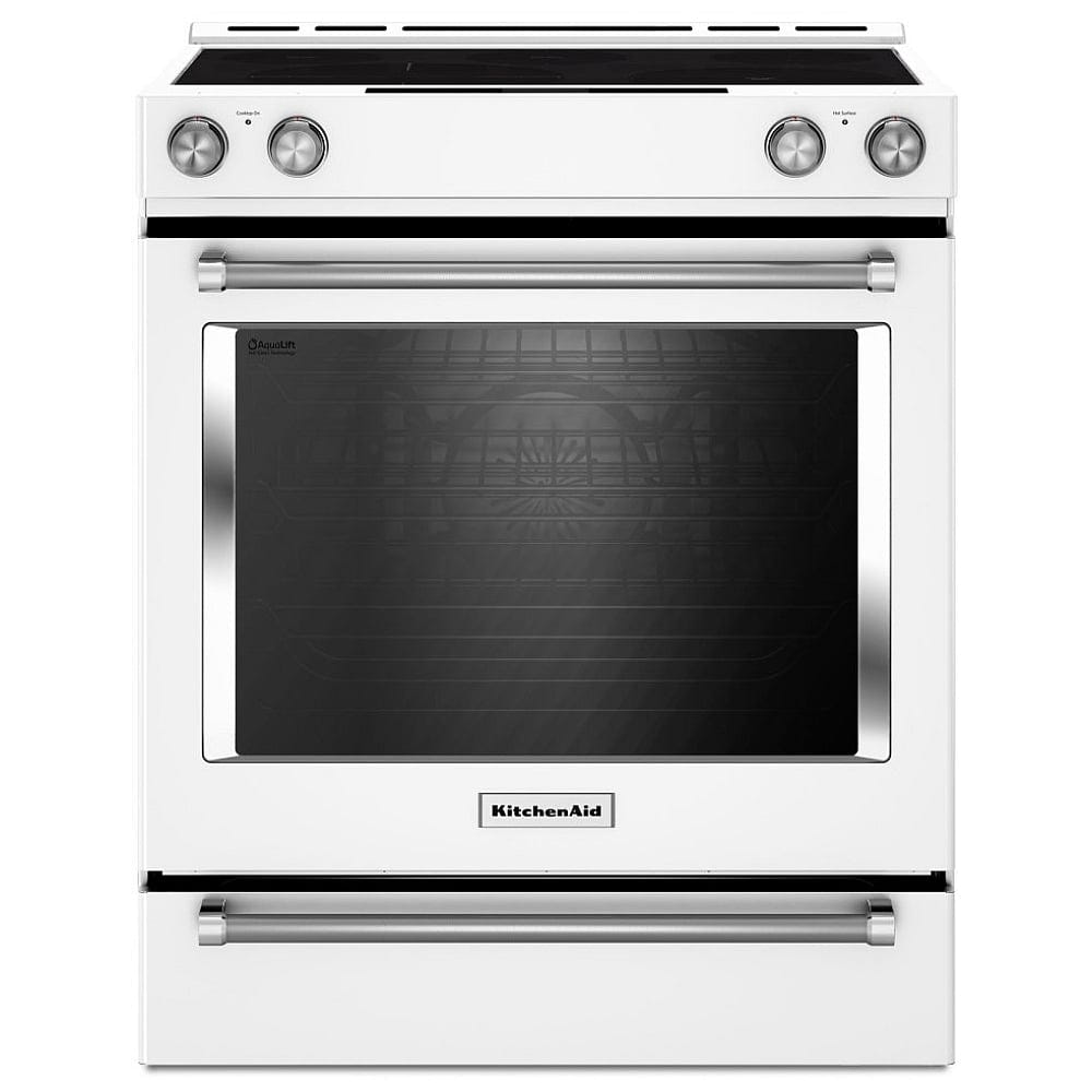 KitchenAid YKSEB900EWH Electric Range | 30" | 7.1 cu ft | Even-Heat True Convection