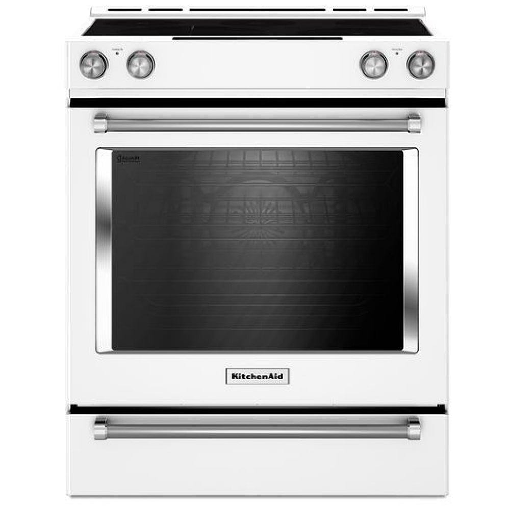 KitchenAid YKSEB900EWH Electric Range | 30" | 7.1 cu ft | Even-Heat True Convection