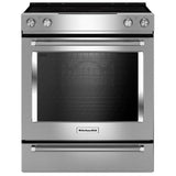 KitchenAid YKSEB900EWH Electric Range | 30" | 7.1 cu ft | Even-Heat True Convection