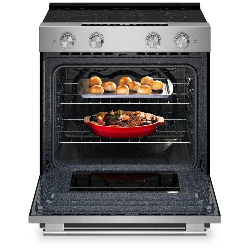 KitchenAid YKSES330SPS Electric Range, 5.3 cu. ft. Capacity, Convection, 5 Burners, Storage Drawer, Air Fry, Self Clean, Stainless Steel Finish