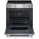 KitchenAid YKSES330SPS Electric Range, 5.3 cu. ft. Capacity, 30 inch Exterior Width, Convection, 5 Burners, Storage Drawer, Air Fry, Self Clean, 3,000 W Highest Element, PrintShield Stainless Finish colour