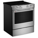 KitchenAid YKSES330SPS Electric Range, 5.3 cu. ft. Capacity, 30 inch Exterior Width, Convection, 5 Burners, Storage Drawer, Air Fry, Self Clean, 3,000 W Highest Element, PrintShield Stainless Finish colour