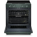KitchenAid YKSES530SJP Electric Range, 5.3 cu. ft. Capacity, 30 inch Exterior Width, True Convection, 5 Burners, Storage Drawer, Air Fry, Self Clean, 3,200 W Highest Element, Juniper colour