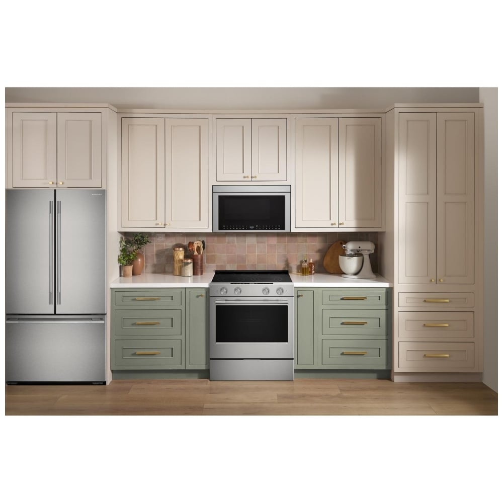 KitchenAid YKSES530SPS Electric Range, 5.3 cu. ft. Capacity, 30 inch Exterior Width, True Convection, 5 Burners, Storage Drawer, Air Fry, Self Clean