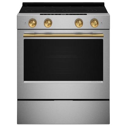 KitchenAid YKSES530SPS Electric Range, 5.3 cu. ft. Capacity, 30 inch Exterior Width, True Convection, 5 Burners, Storage Drawer, Air Fry, Self Clean