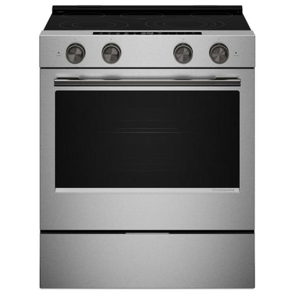 KitchenAid YKSES530SPS Electric Range, 5.3 cu. ft. Capacity, 30 inch Exterior Width, True Convection, 5 Burners, Storage Drawer, Air Fry, Self Clean