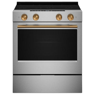 KitchenAid YKSES530SPS Electric Range, 5.3 cu. ft. Capacity, 30 inch Exterior Width, True Convection, 5 Burners, Storage Drawer, Air Fry, Self Clean
