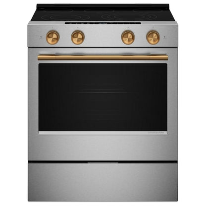 KitchenAid YKSES530SPS Electric Range, 5.3 cu. ft. Capacity, 30 inch Exterior Width, True Convection, 5 Burners, Storage Drawer, Air Fry, Self Clean