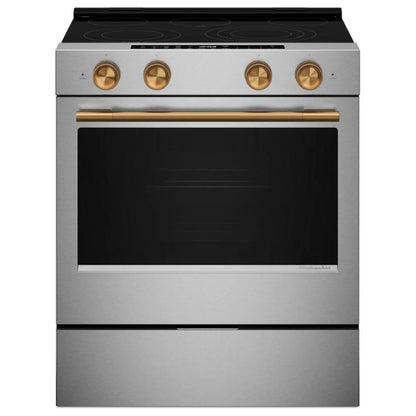 KitchenAid YKSES530SPS Electric Range, 5.3 cu. ft. Capacity, 30 inch Exterior Width, True Convection, 5 Burners, Storage Drawer, Air Fry, Self Clean