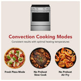 KitchenAid YKSES530SPS Electric Range, 5.3 cu. ft. Capacity, 30 inch Exterior Width, True Convection, 5 Burners, Storage Drawer, Air Fry, Self Clean, 3,200 W Highest Element, FingerPrint Resistant Stainless Steel colour