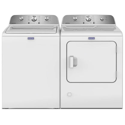 Maytag YMED4205SW 电动烘干机，7.0 立方英尺容量，3 种温度设置，钢制滚筒，白色