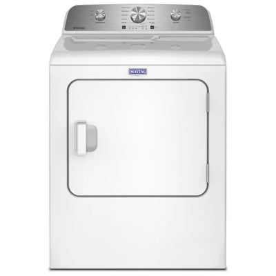 Maytag YMED4205SW 电动烘干机，7.0 立方英尺容量，3 种温度设置，钢制滚筒，白色