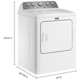 Maytag YMED5030MW Electric Dryer, 7 cu. ft. Dryer Capacity, 9 Dry Cycles, 4 Temperature Settings, Vented, White colour