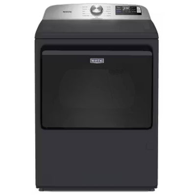 Maytag YMED6205RF 电动烘干机，7.4 立方英尺容量，5 种温度设置，钢制滚筒，支持 Wifi，午夜钢色