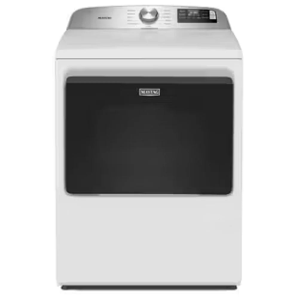 Maytag YMED6205RW 电动烘干机，7.4 立方英尺容量，5 种温度设置，钢制滚筒，支持 Wifi，白色