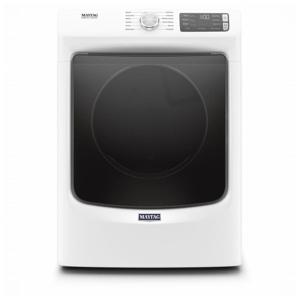 Maytag YMED6630HW Electric Dryer, 7.4 cu. ft. Dryer Capacity, 12 Dry Cycles, Steam Clean, 4 Temperature Settings, Vented, Stackable, White colour