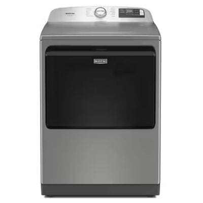 Maytag YMED7205RR 电动烘干机，7.4 立方英尺容量，蒸汽清洁，5 种温度设置，钢制滚筒，支持 Wifi，亮银色