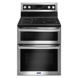 Maytag YMET8800FZ Electric Range, 6.7 cu. ft. Capacity, 30 inch Exterior Width, True Convection, 5 Burners, Self Clean, Double Oven, 3,200 W Highest Element, Stainless Steel colour