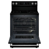 Maytag YMFES6030RB Electric Range, 5.3 cu. ft. Capacity, 30 inch Exterior Width, Convection, 5 Burners, Storage Drawer, Yes, Self Clean, 3,000 W Highest Element, Black colour